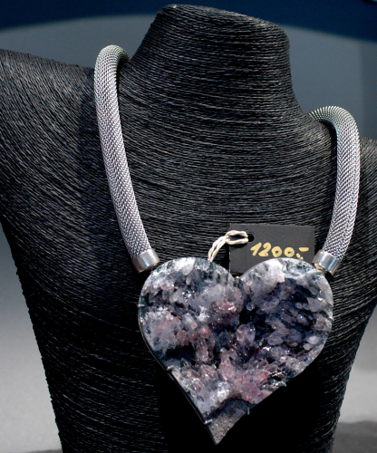 Amethyst-Kristall Anhänger Herzform